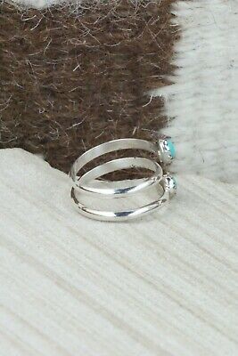 Turquoise & Sterling Silver Ring - Yolanda Skeets - Size 7.5