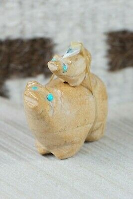 Bear Zuni Fetish Carving - Delvin Leekya - High Lonesome Trading