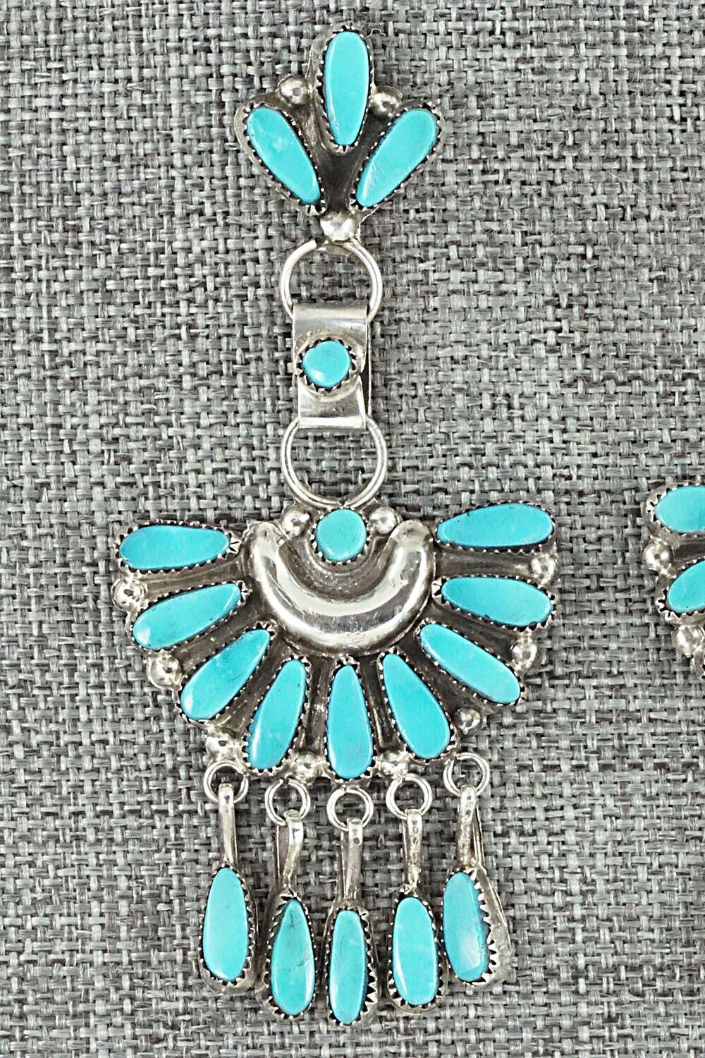 Turquoise & Sterling Silver Earrings - Viola Bobelu
