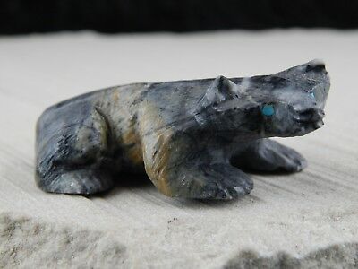 Bear Zuni Fetish Carving - Herbert Him Jr - High Lonesome Trading