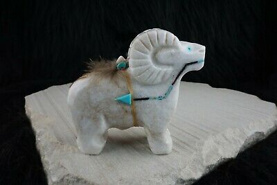 Ram Navajo Fetish Carving - Ben Livingston - High Lonesome Trading