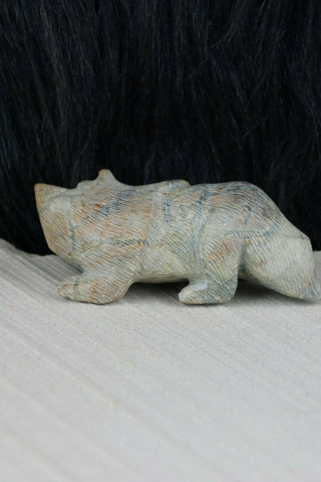 Badger Zuni Fetish Carving - Alvin Haloo - High Lonesome Trading