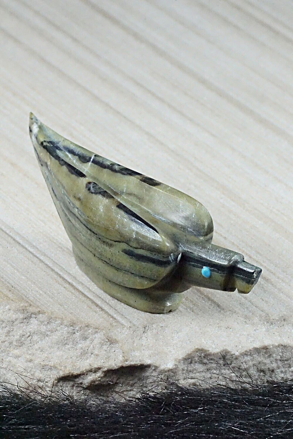 Eagle Zuni Fetish Carving - Ronnie Lunasee