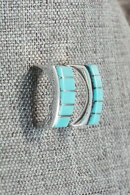 Turquoise & Sterling Silver Earrings - Lloyd Kanesta