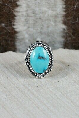 Navajo Turquoise & Sterling Silver Ring - Daniel Benally - Size 9