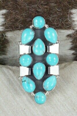 Turquoise & Sterling Silver Ring - Clarence Long - Size 5.75