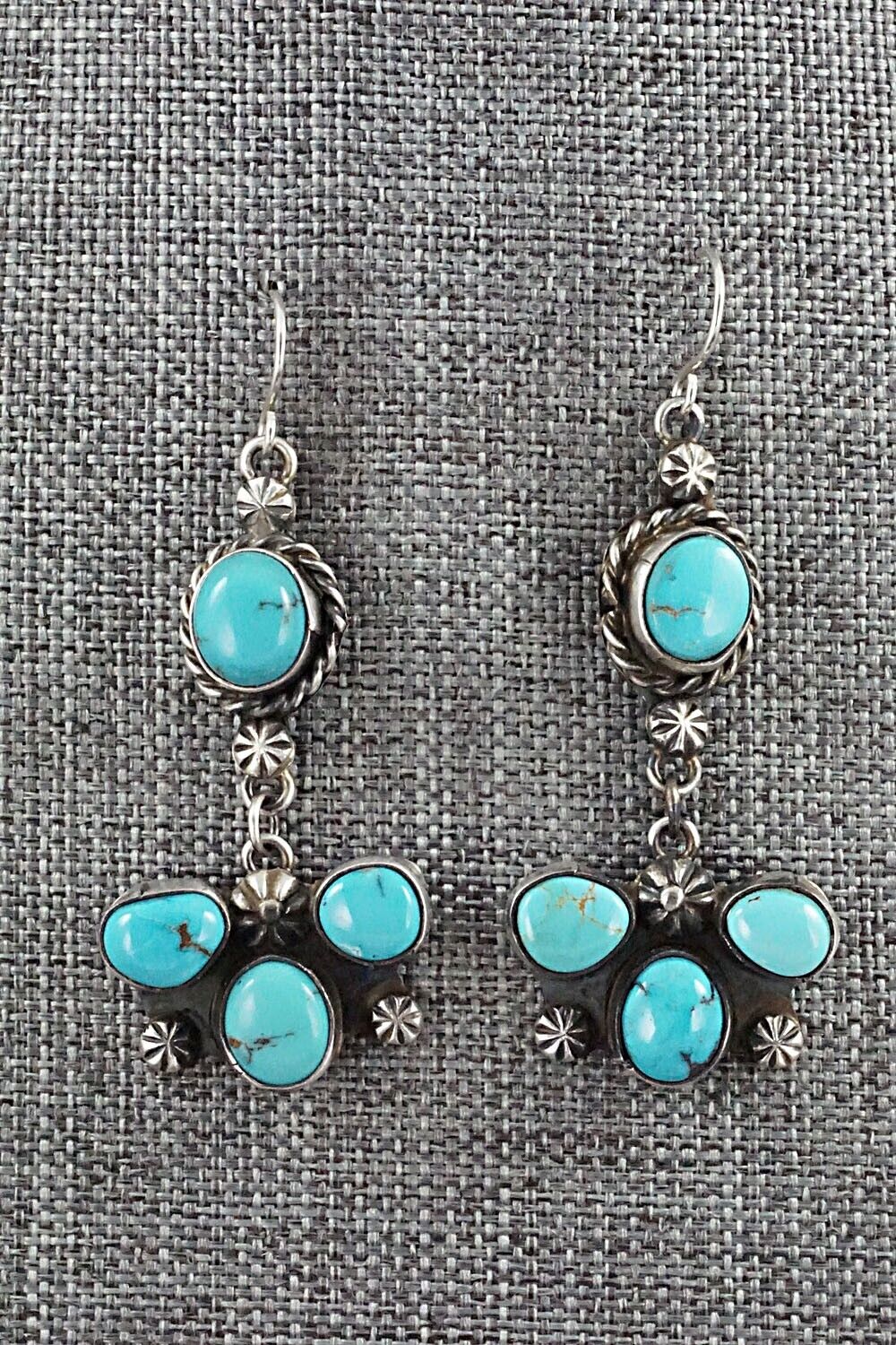 Turquoise & Sterling Silver Earrings - Wilson Dawes