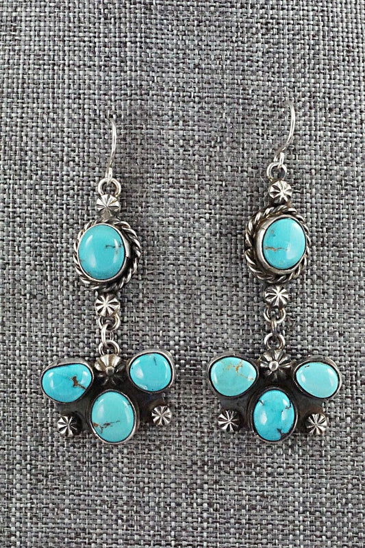 Turquoise & Sterling Silver Earrings - Wilson Dawes