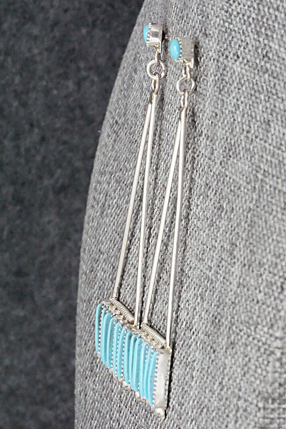 Turquoise & Sterling Silver Earrings - Ashley Laate