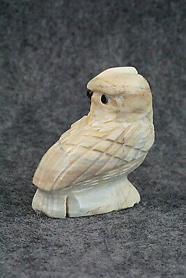 Owl Zuni Fetish Carving - Edison Bobelu