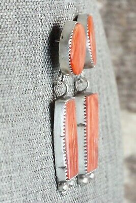 Spiny Oyster & Sterling Silver Earrings - Selina Warner
