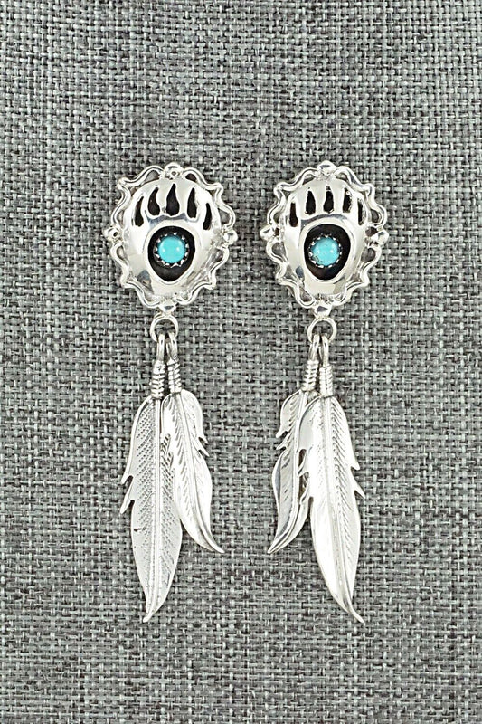 Turquoise & Sterling Silver Earrings - Annie Spencer