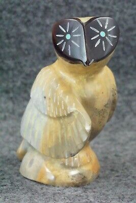 Owl Zuni Fetish Carving - Enrike Leekya