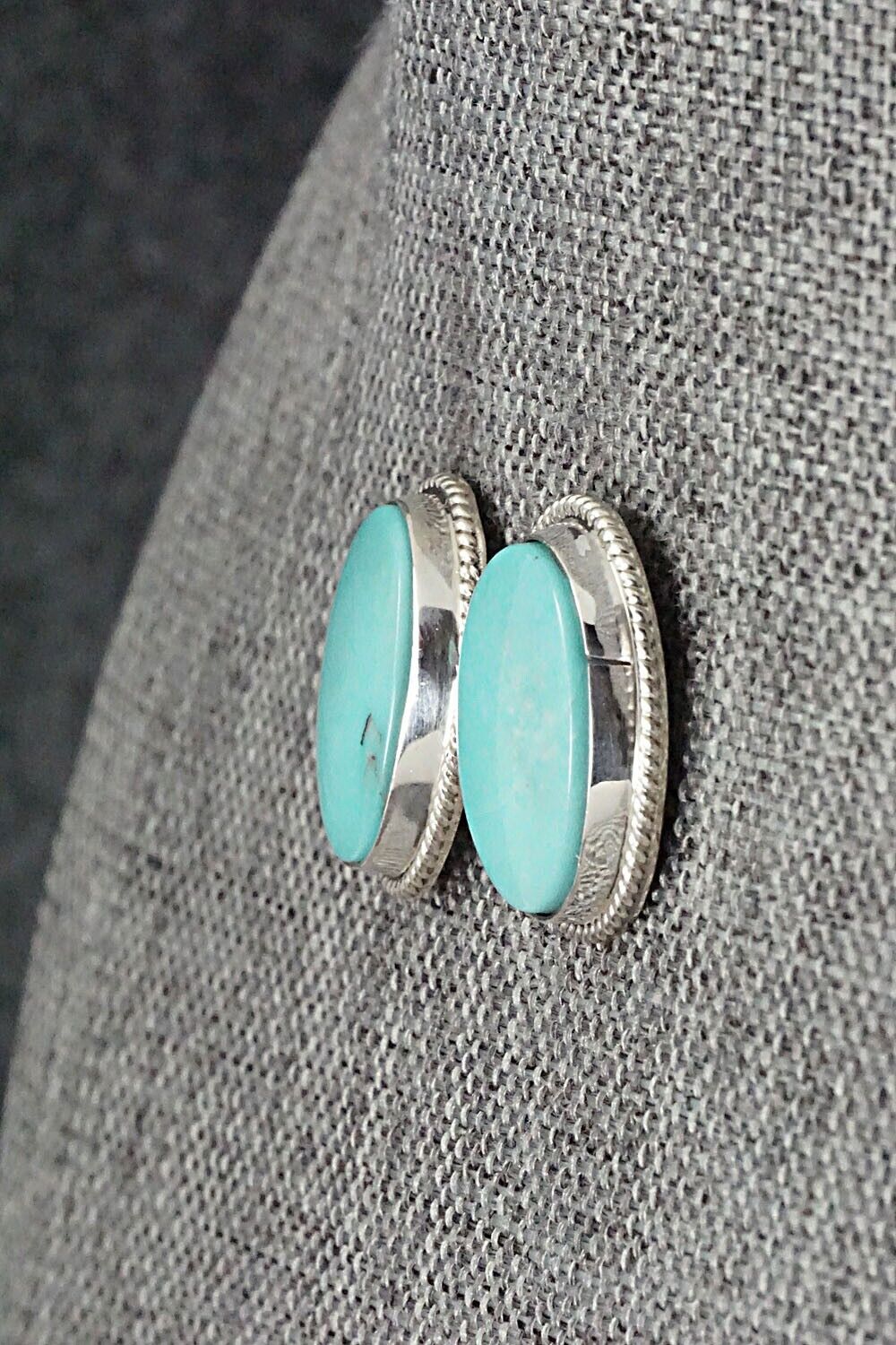 Turquoise & Sterling Silver Earrings - Verley Betone