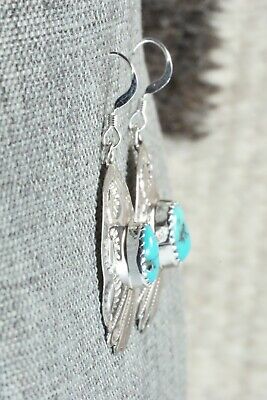 Turquoise and Sterling Silver Earrings - Roger Pino
