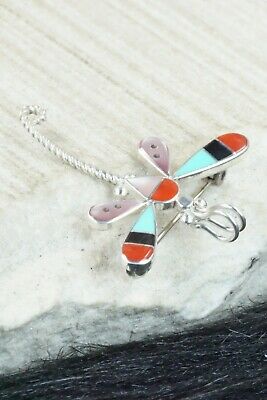 Multi Stone and Sterling Silver Pendant & Pin - Lyndon Ahiyite