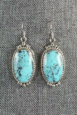 Turquoise & Sterling Silver Earrings - Greg Yazzie