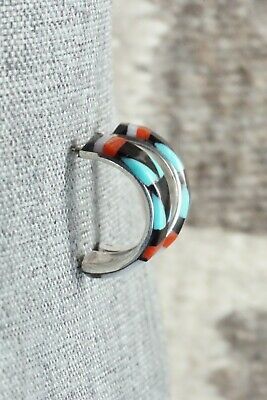 Multi Stone Inlay & Sterling Silver Earrings - Melanie Booqua