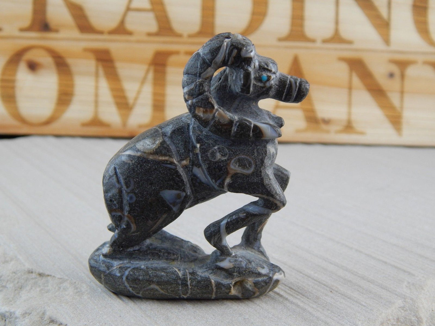 Ram Zuni Fetish Carving - Jerrold Lahaleon - High Lonesome Trading