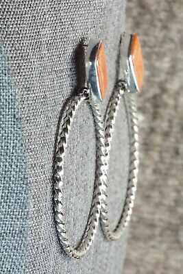 Coral & Sterling Silver Earrings - Annie Spencer