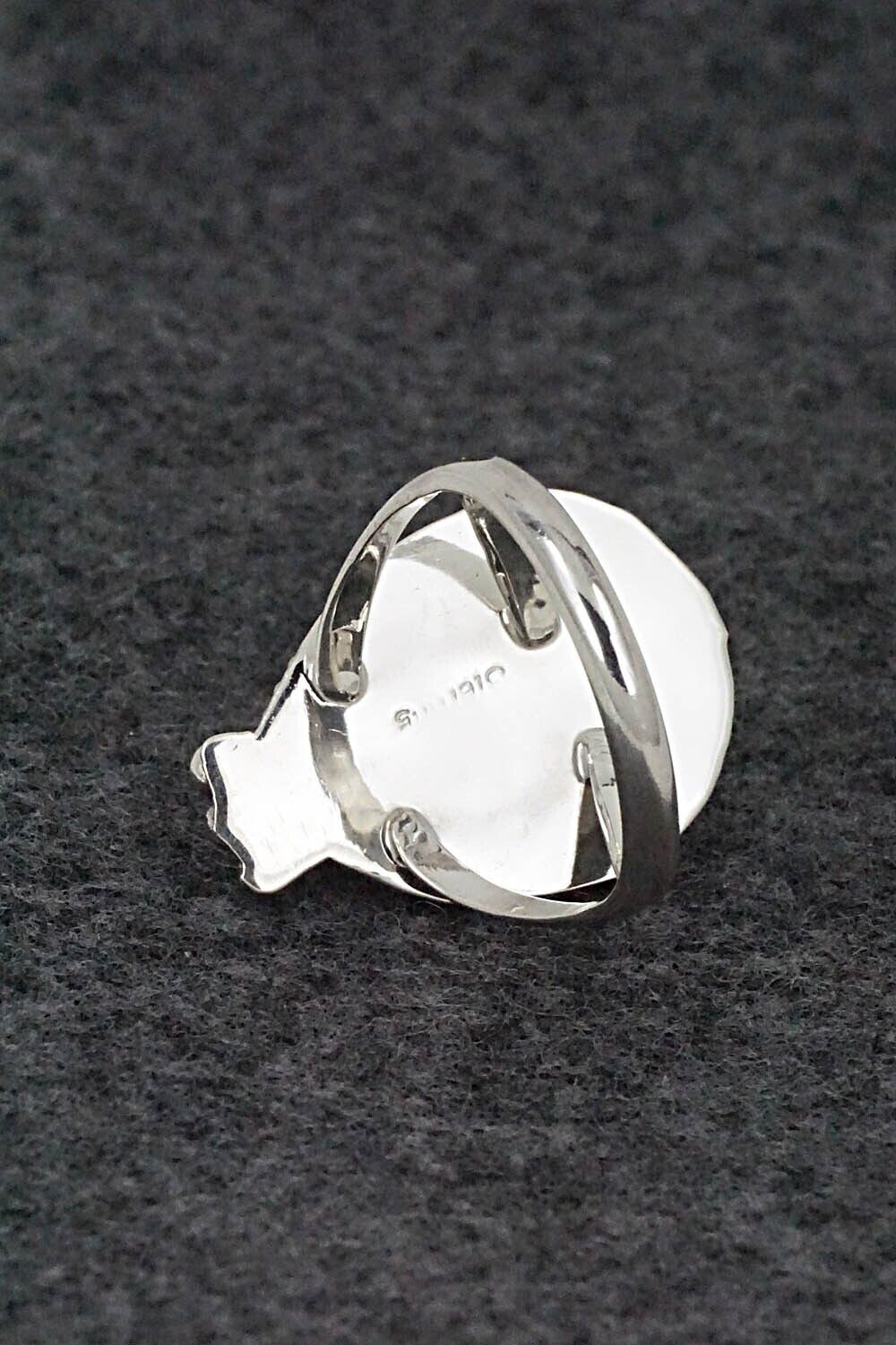 White Buffalo & Sterling Silver Ring - Robert Martinez - Size 7.5