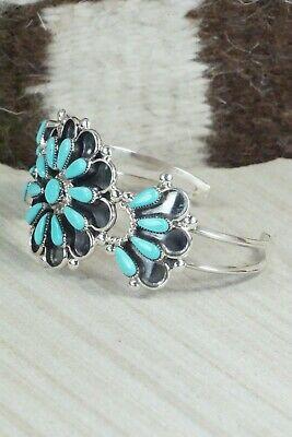 Turquoise & Sterling Silver Bracelet - Delbert Booqua - High Lonesome Trading