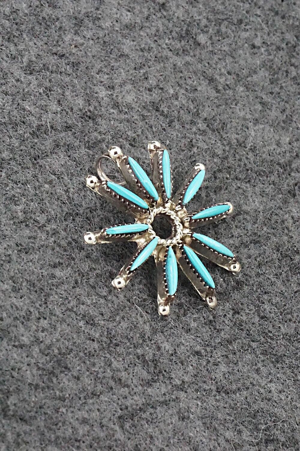 Turquoise & Sterling Silver Pendant - Yvette Kaamasee