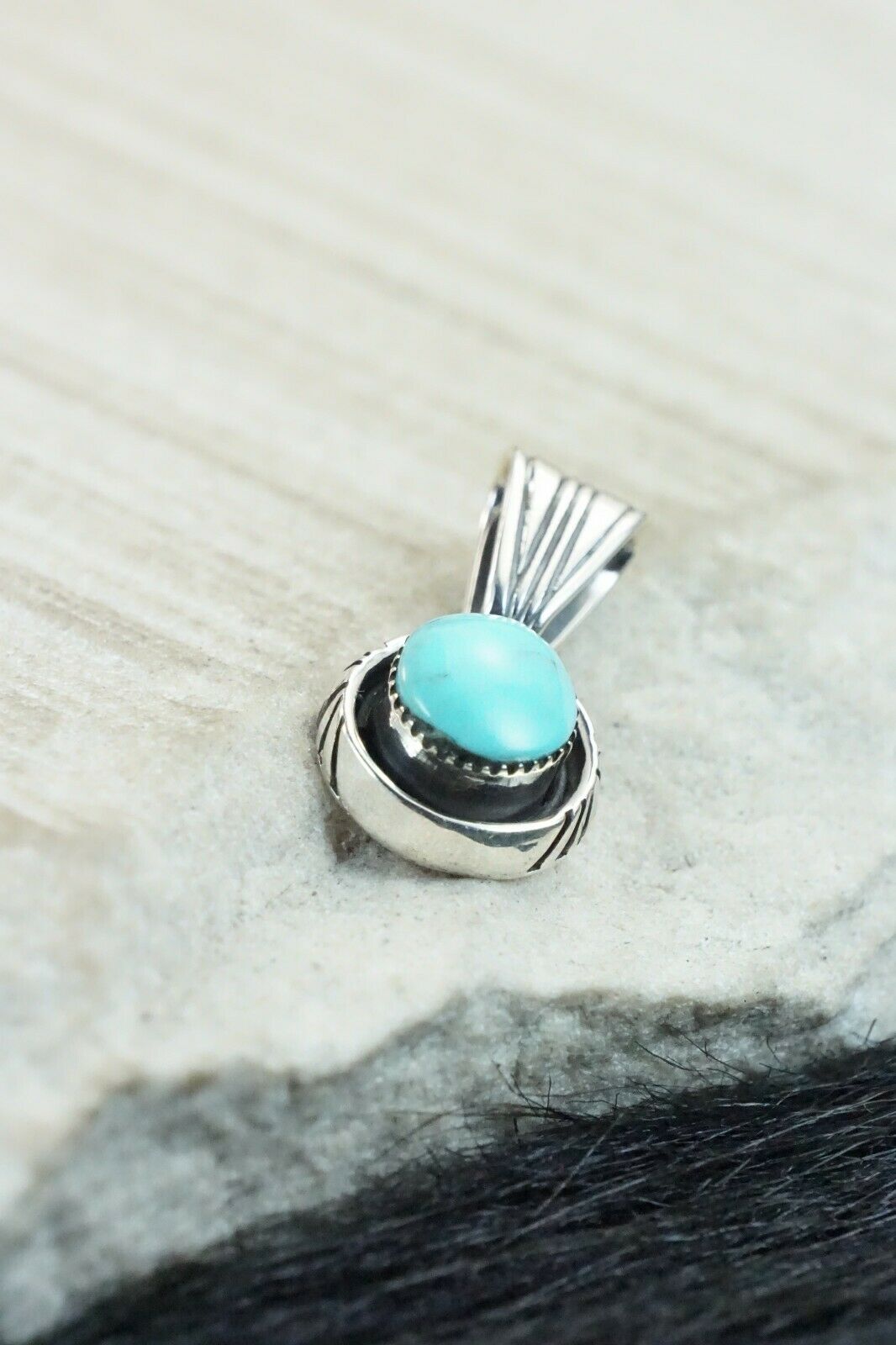 Turquoise & Sterling Silver Pendant - Sadie Jim