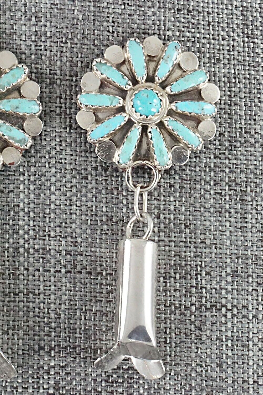 Turquoise & Sterling Silver Earrings - Lavell Byjoe