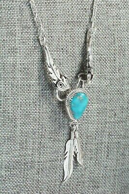 Turquoise & Sterling Silver Necklace - Lee Shorty