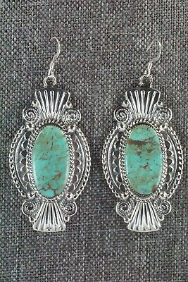 Turquoise & Sterling Silver Earrings - Irvin Tsosie