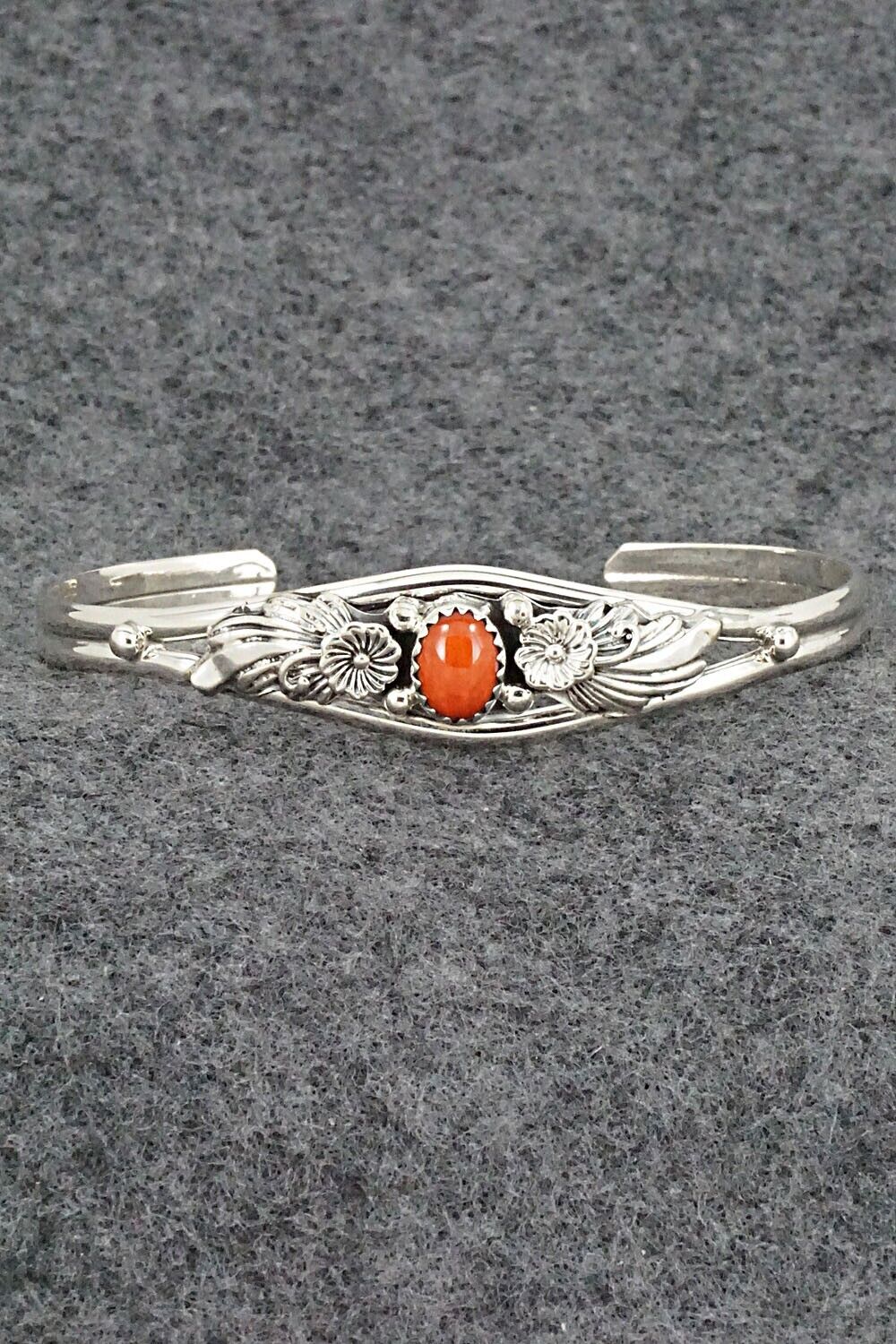 Coral & Sterling Silver Bracelet - Sadie Jim
