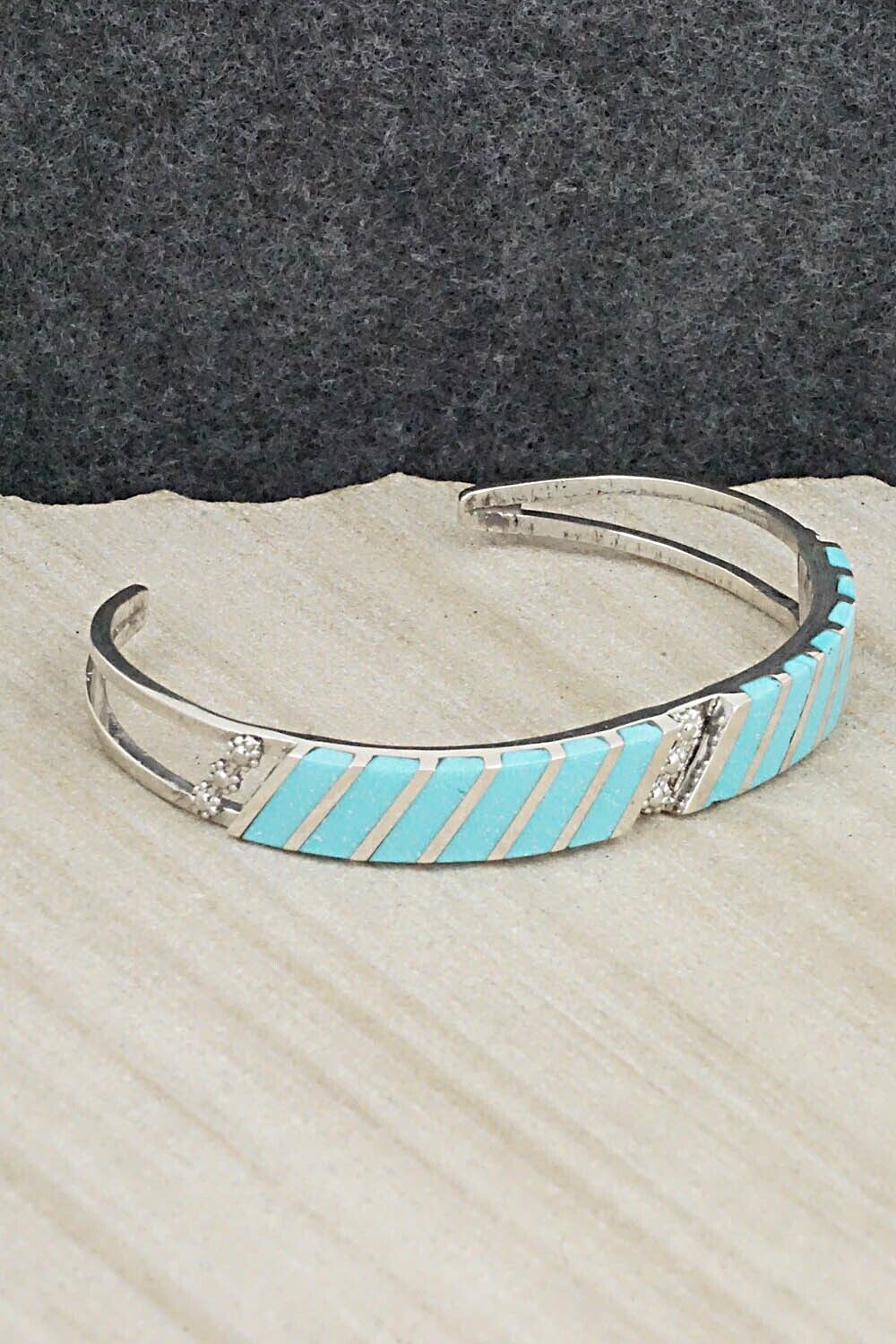 Turquoise & Sterling Silver Bracelet - Fabian Sheyka