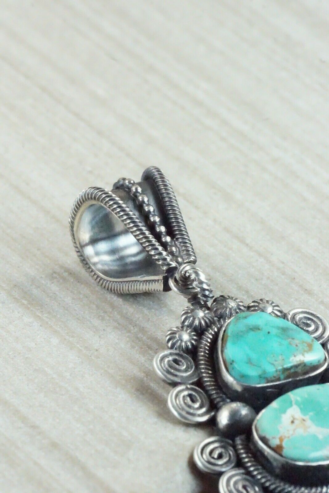 Turquoise & Sterling Silver Pendant - Jess Martinez