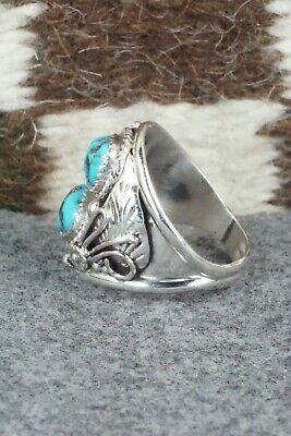Turquoise & Sterling Silver Ring - Leonard Spencer - Size 11 - High Lonesome Trading