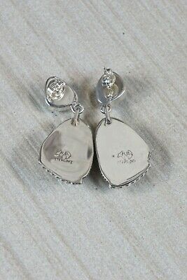 Navajo Turquoise and Sterling Silver Earrings - Sadie Jim