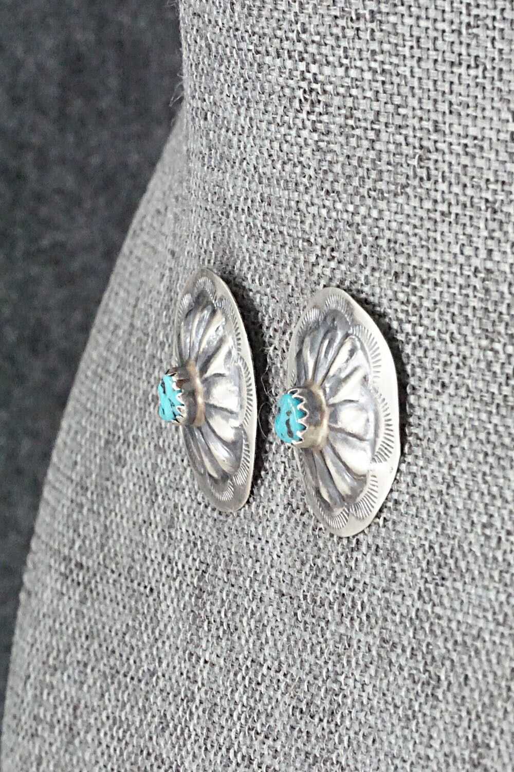 Turquoise & Sterling Silver Earrings - Joan Begay