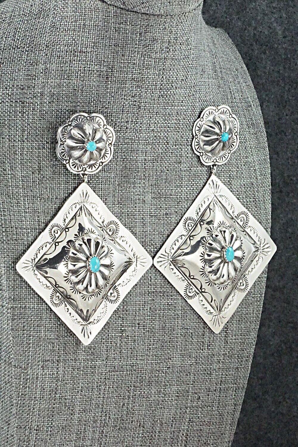 Turquoise & Sterling Silver Earrings - Rita Lee