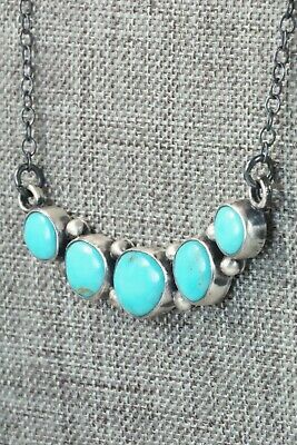 Turquoise & Sterling Silver Necklace - Lyle Jr