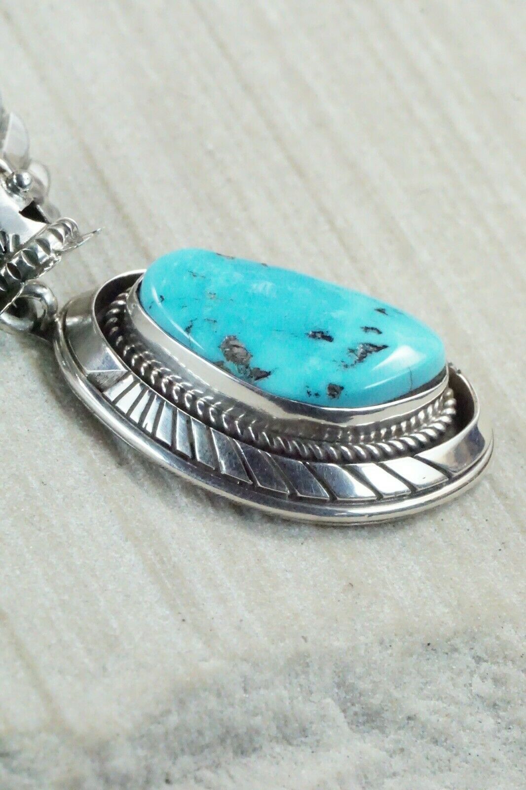 Turquoise & Sterling Silver Pendant - Rita Lee