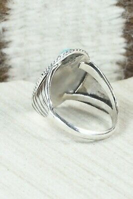 Turquoise & Sterling Silver Ring - Jeanette Saunders - Size 13.75