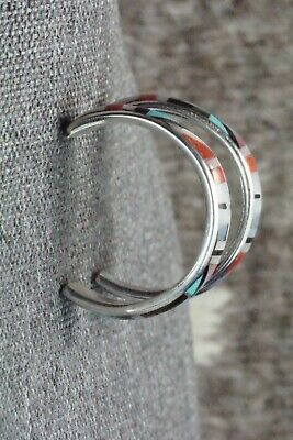 Multi Stone Inlay & Sterling Silver Earrings - Delberta Boone