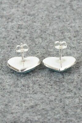 Turquoise & Sterling Silver Earrings - Evelyn Mahkee