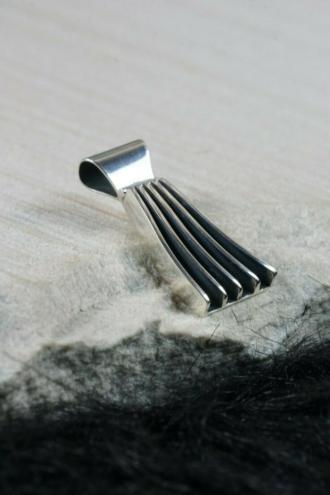 Navajo Sterling Silver Pendant - James Bahe - High Lonesome Trading