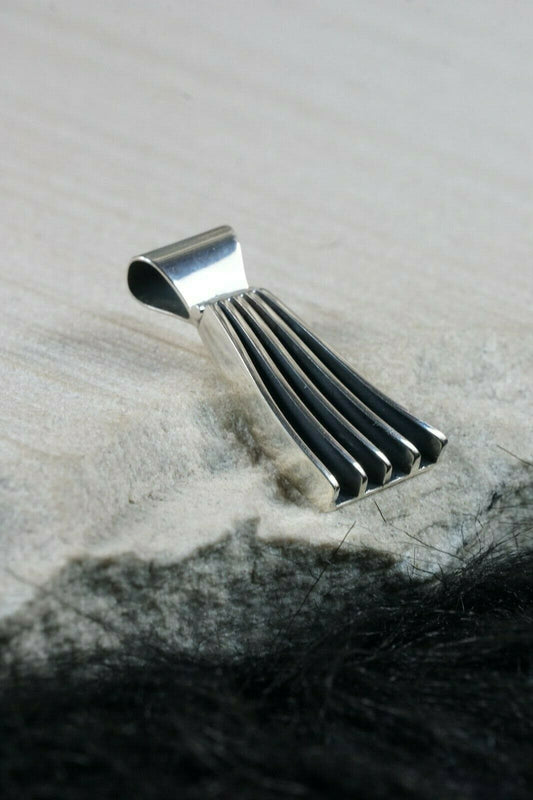Navajo Sterling Silver Pendant - James Bahe - High Lonesome Trading