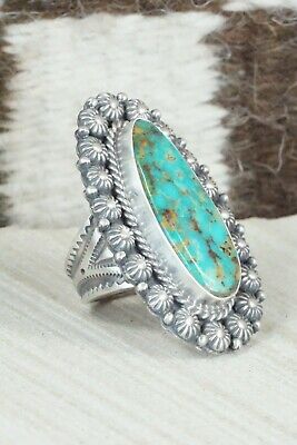 Royston Turquoise and Sterling Silver Ring - Michael Calladitto - Size 7.5