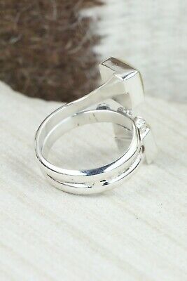 Turquoise & Sterling Silver Ring - Bobby Platero - Size 8.5