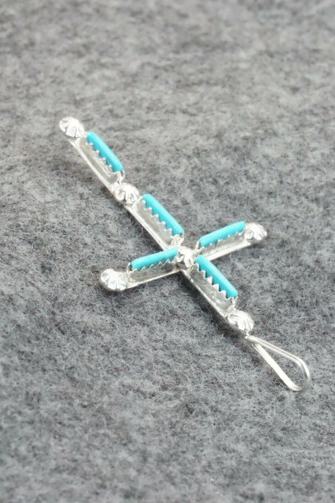 Turquoise & Sterling Silver Pendant - Diana Bellson