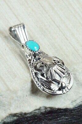 Turquoise and Sterling Silver Pendant - Henry Attakai - High Lonesome Trading