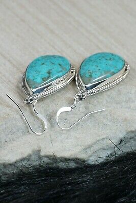 Turquoise & Sterling Silver Earrings - Sharon McCarthy - Navajo